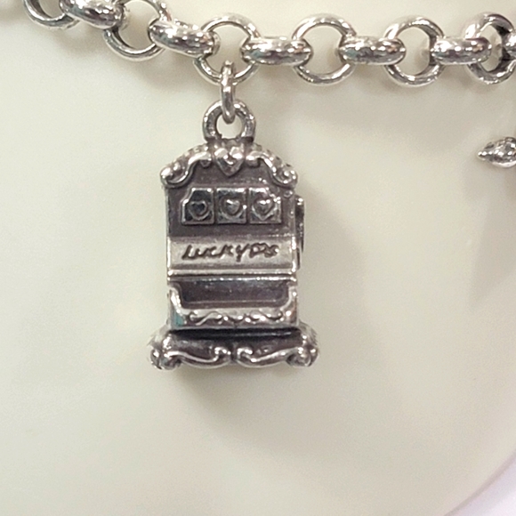 BRIGHTON RETIRED LAS VEGAS NEVADA GAMBLING 6 CHARM BRACELET NWOT - Picture 6 of 12